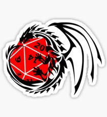 Dungeons and Dragons - Black and Red! Sticker