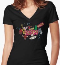Cinco de Mayo Fiesta Women's Fitted V-Neck T-Shirt