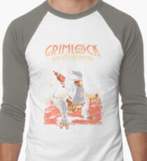 Space Pulp Robot Dinosaur Hero Men's Baseball ¾ T-Shirt