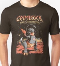 Space Pulp Robot Dinosaur Hero Unisex T-Shirt