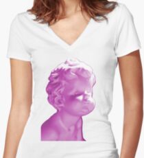 kissing Angel Shirt mit V-Ausschnitt