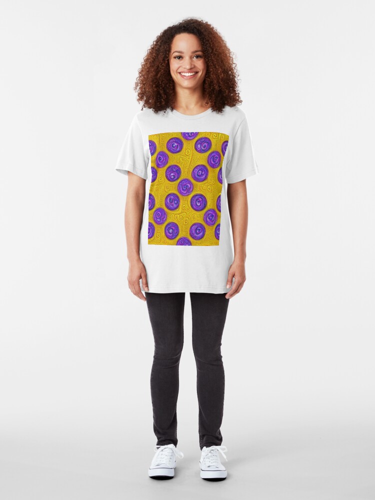 Alternate view of #DeepDream Color Squares and Circles Visual Areas 5x5K v1448281164 Slim Fit T-Shirt