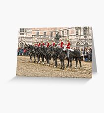 The Queens Red Horseguards Greeting Card