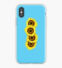 Iphone Case Sunflowers - Light Blue iPhone Case