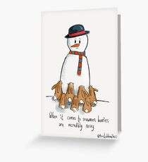 Snow bunnies Greeting Card