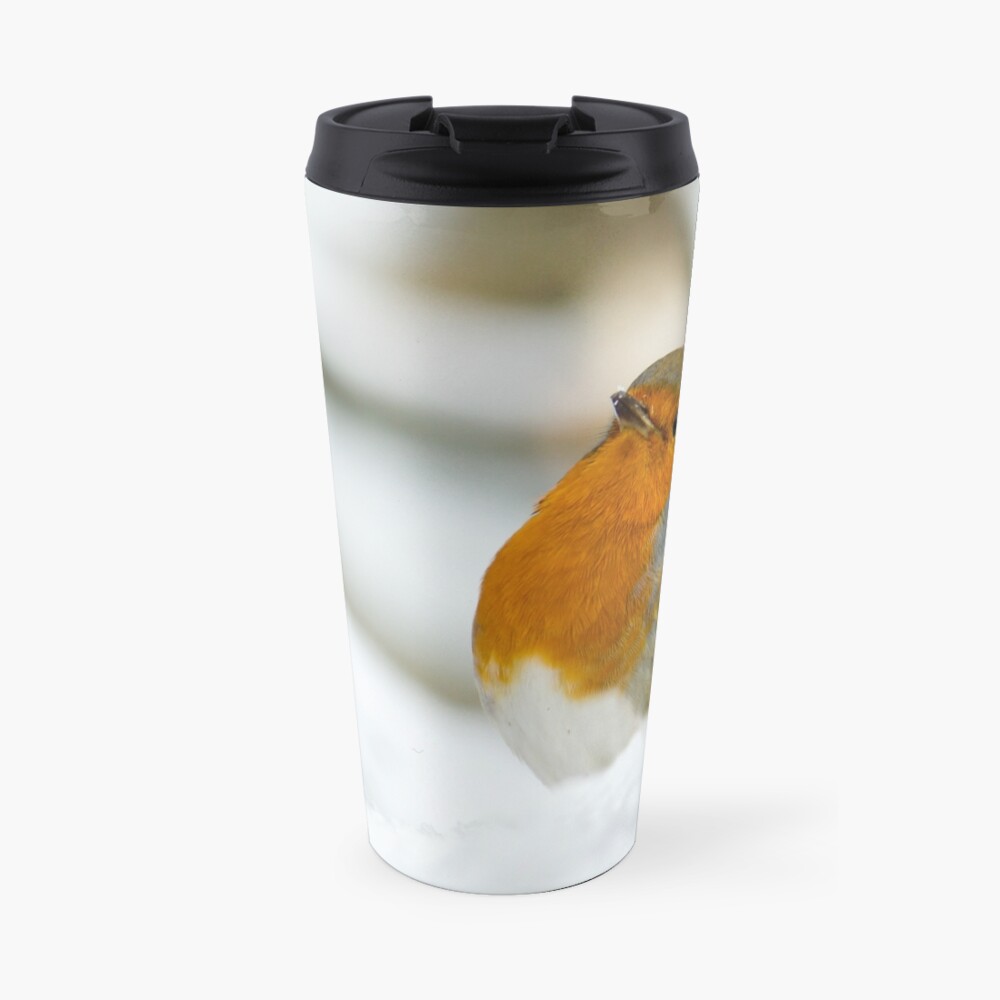 Robin in the Snow Taza de viaje
