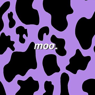 purple cow print pattern, mooo Art Print by Blooming Good