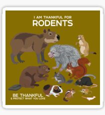 I Am Thankful For Rodents Sticker