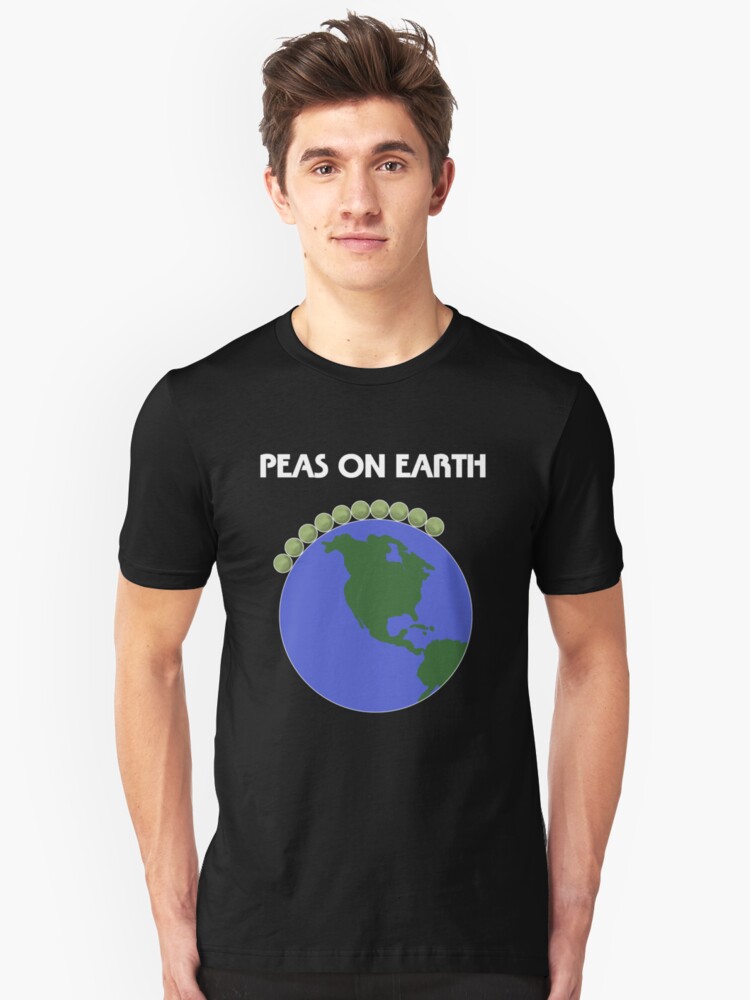Alternate view of Peas On Earth Slim Fit T-Shirt
