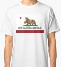 New California Republic Flag Distressed Classic T-Shirt