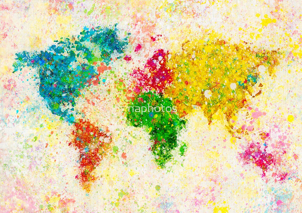 World Map Painting By Naphotos Redbubble