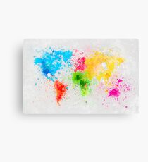 world map painting Leinwanddruck