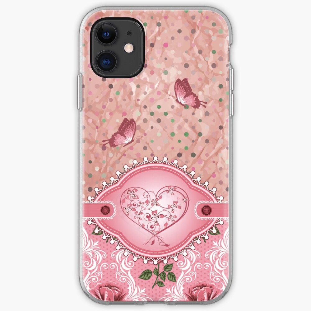 Pink Girly Cute Polka Dots Roses Pattern Iphone 5 Case Iphone 4 Case Samsung Galaxy Cases 0084