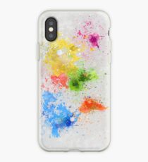 world map painting iPhone Case