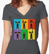 Greyhound Semaphore Women's Fitted V-Neck T-Shirt