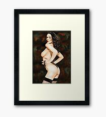 Black-haired Beauty - Night theme Framed Print