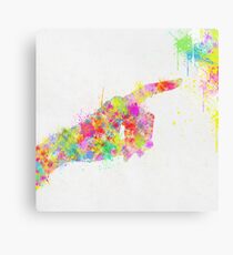 pointing finger Canvas Print