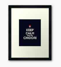 Keep Calm and use Chidori Framed Print