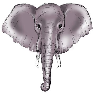 Geometric Minimalist Elephant Head Tattoo Design – Tattoos Wizard Designs