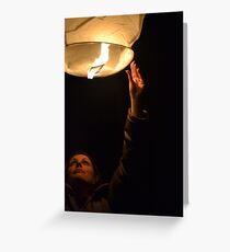sky lantern Grußkarte