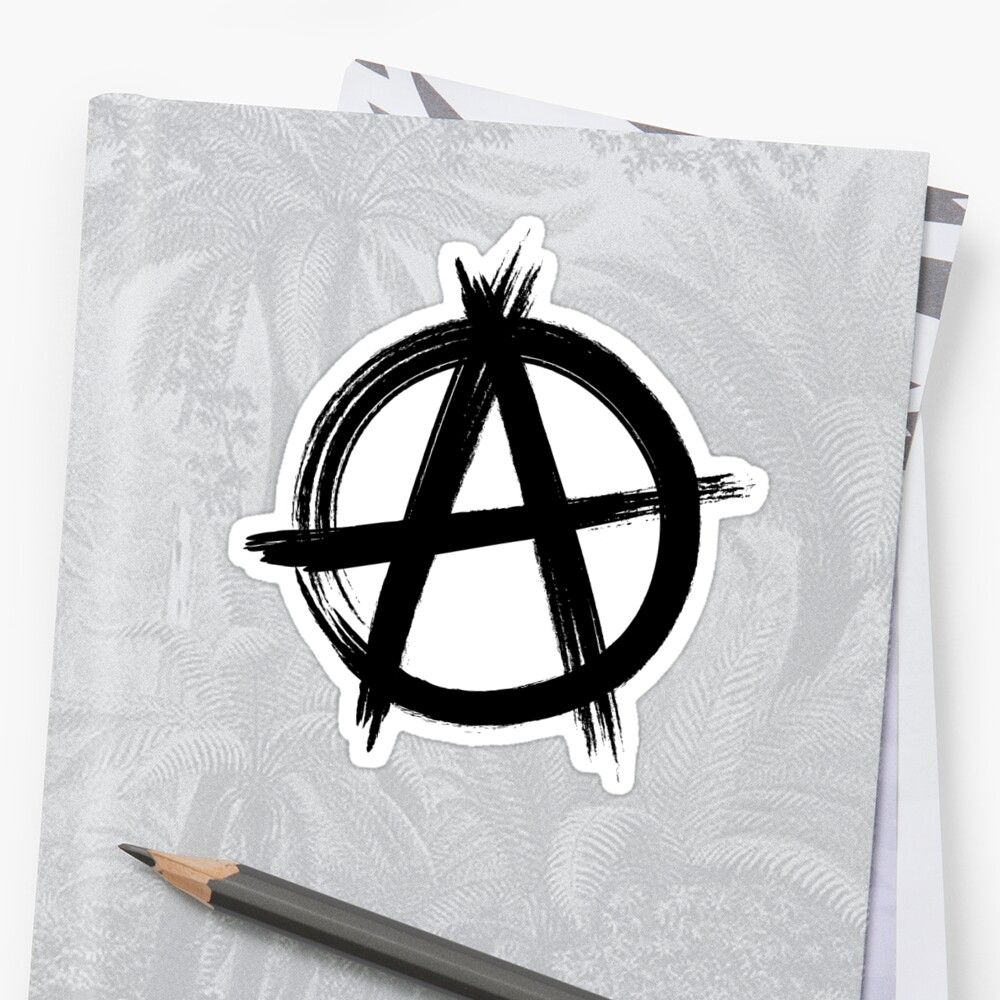 "Circle-A Anarchy Symbol (light t-shirt version)" Sticker ...