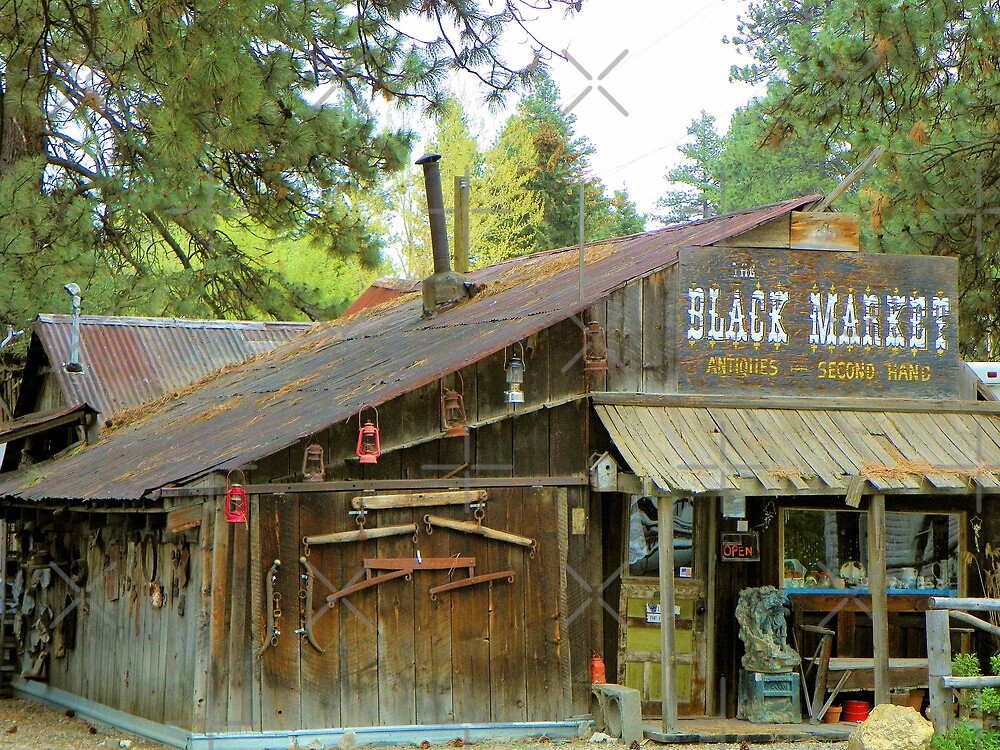 "The Black Market Sumpter, Oregon" by Betty Town Duncan Redbubble