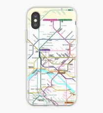 Paris Metro map iPhone Case