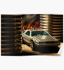 Hot Wheels DeLorean Poster