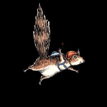 Artwork thumbnail, Skydiver Squirrel, Skydiving Adventure Design by joykolitsky