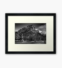Edinburgh Castle Mono Framed Print