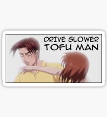 Drive Slower Tofu Man (color) Sticker