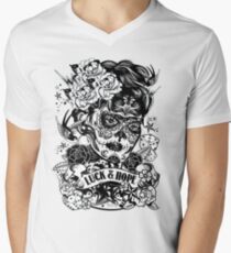 Camiseta para hombre de cuello en v Catrina
