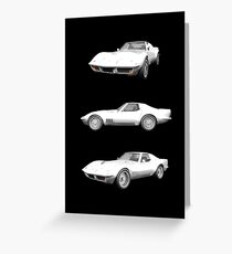 White 1970 Corvette Greeting Card