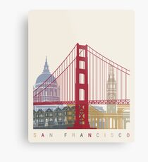 San Francisco Skyline Poster Metalldruck