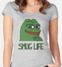 Camiseta entallada de cuello redondo CAMISAS PEPE FROG "SMUG LIFE" + MÁS