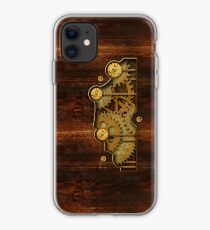 Brass and old wood Steampunk cover iPhone Case