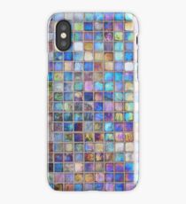 Iridescent glass mosaic blue/multi iPhone Case