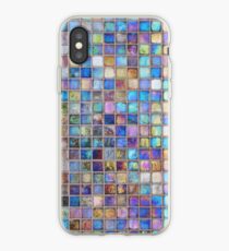 Iridescent glass mosaic blue/multi iPhone Case