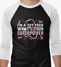 Vet Tech Superpower T-shirt Men's Baseball ¾ T-Shirt