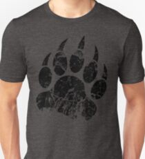 Bear Claw Print Black Slim Fit T-Shirt