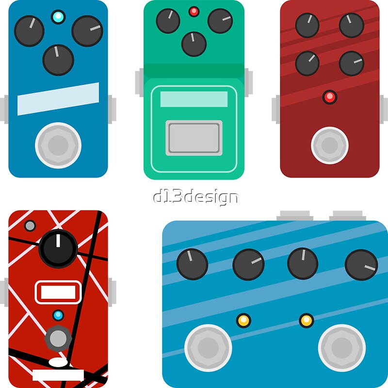 Guitar Pedal Stickers Redbubble