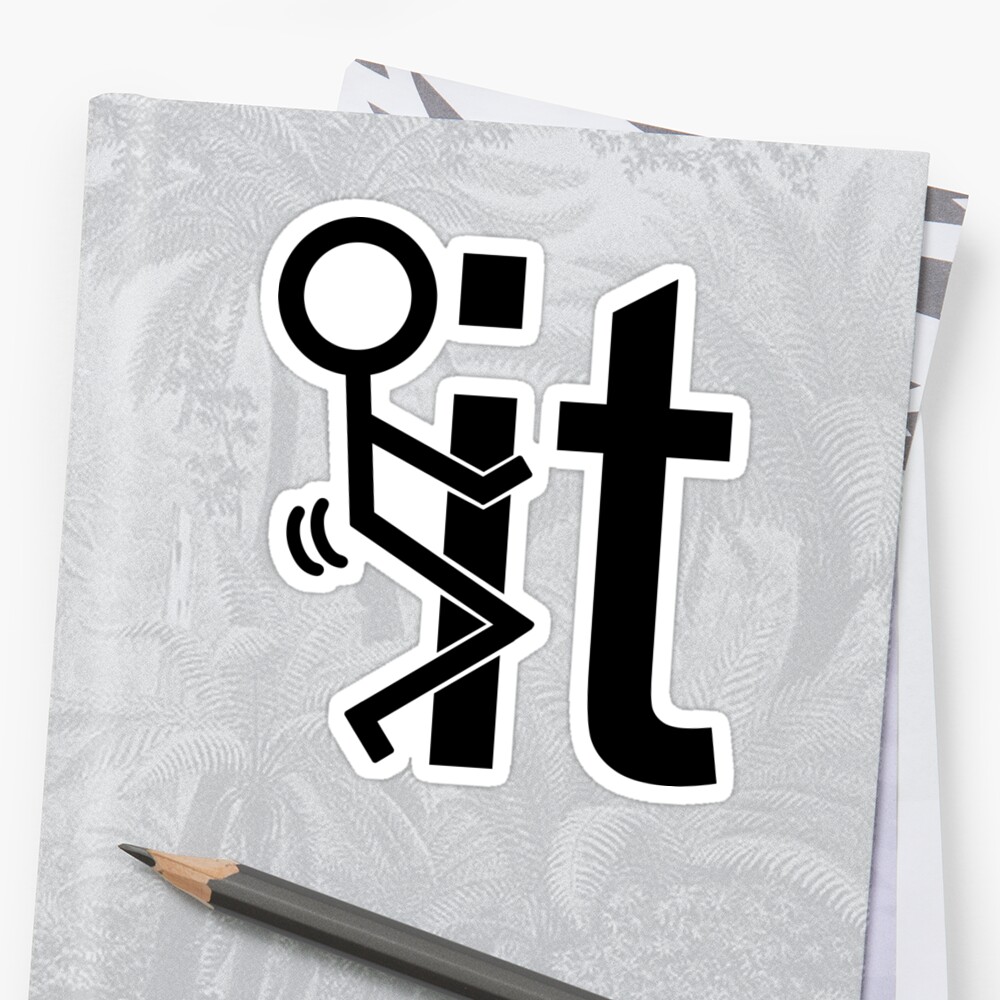  Adult Humor Stick  Figure Sticker  by lolotees Redbubble