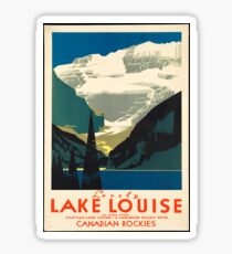 Vintage Travel Poster: Lake Louise Sticker