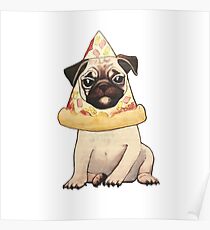 Pizza Pug Poster