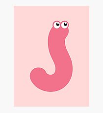 Pink worm Photographic Print