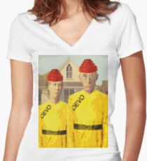 American Devo Women's Fitted V-Neck T-Shirt