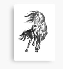 Sumi-e Horse Metal Print