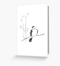 Sumi-e Bird Greeting Card