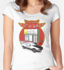 Initial D- Fujiwara Tofu Shop Women's Fitted Scoop T-Shirt