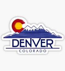 Denver Colorado Holzberge Sticker